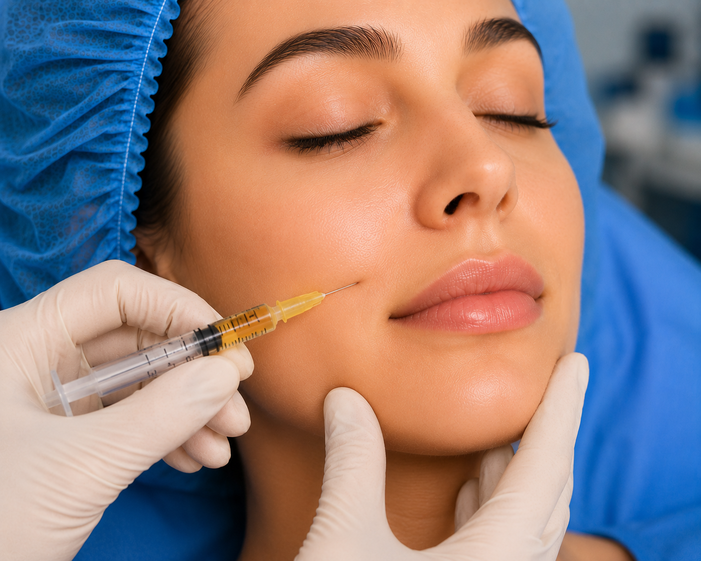 Surgeon consulting a patient about Facial Fat Grafting (Lipoinjection)